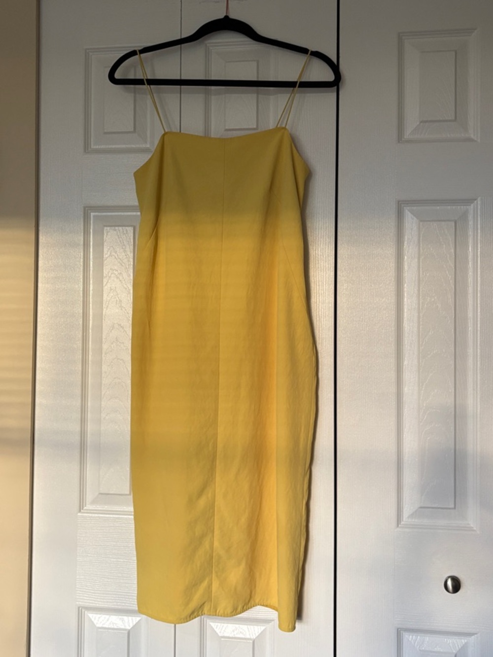 Everlane Japanese GoWeave Bright yellow slip dress